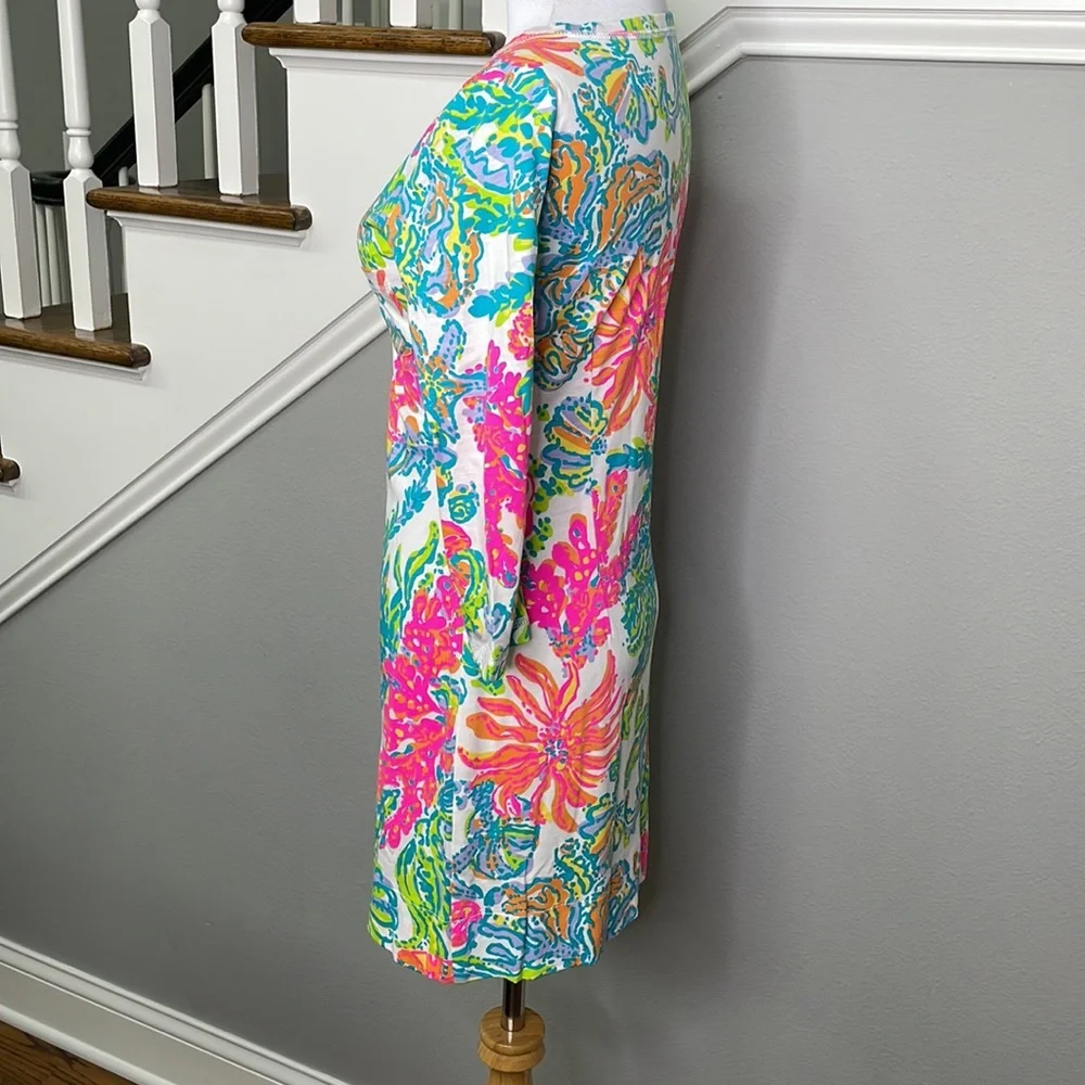 Lilly Pulitzer Pima Cotton Palmetto Dress in Resort White Casa Marina - Picture 3 of 6